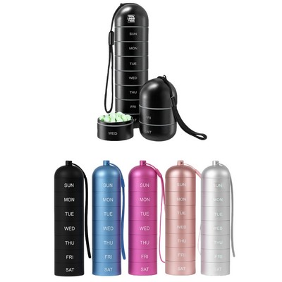 Weekly Pill Organizer With 7 Compartments