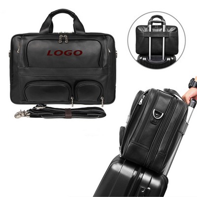 Travel Buffalo Leather Briefcase