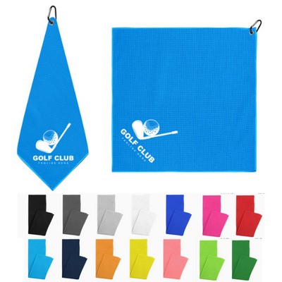 Microfiber Waffle Pattern Golf Towels 400GSM