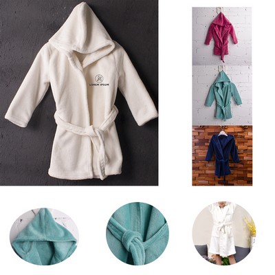 Children Baby Bathrobe Coral Velvet Bath Robe