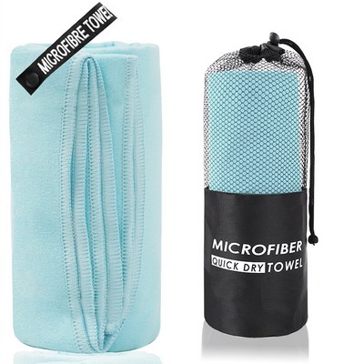 30" Microfiber Mesh Pouch Polyester Beach Towel