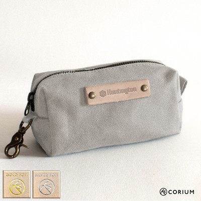 Mini Canvas Dopp Kit Golf Valuables Pouch Low MOQ Fast Ship Name Initials Or Logo