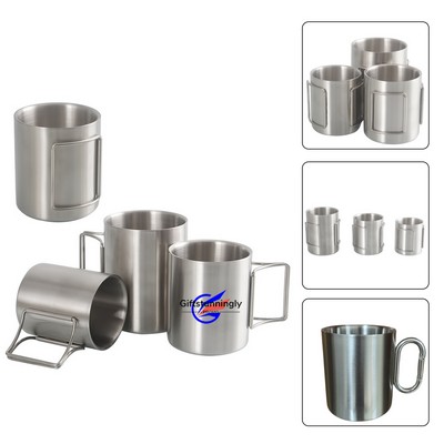 10 oz Camp Mug With Foldable Handles