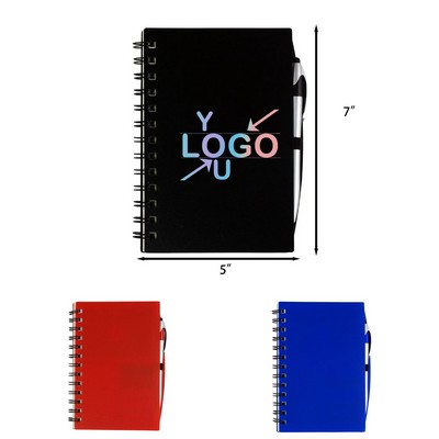 Notebook with Sticky Notes, Flags & Pen