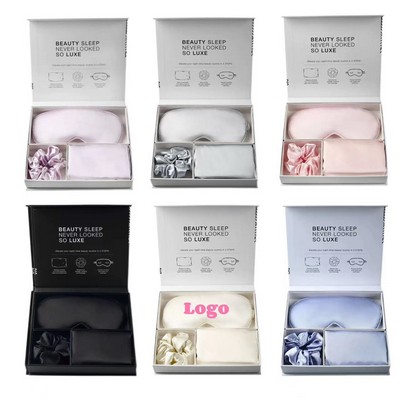 Satin Sleep Set – Silky 3-Piece Eye Mask, Scrunchie, Pillowcase