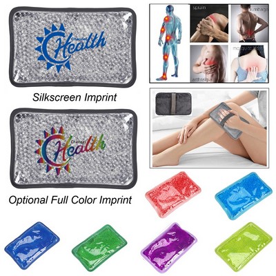 Rectangle Plush Gel Beads Hot Cold Pack